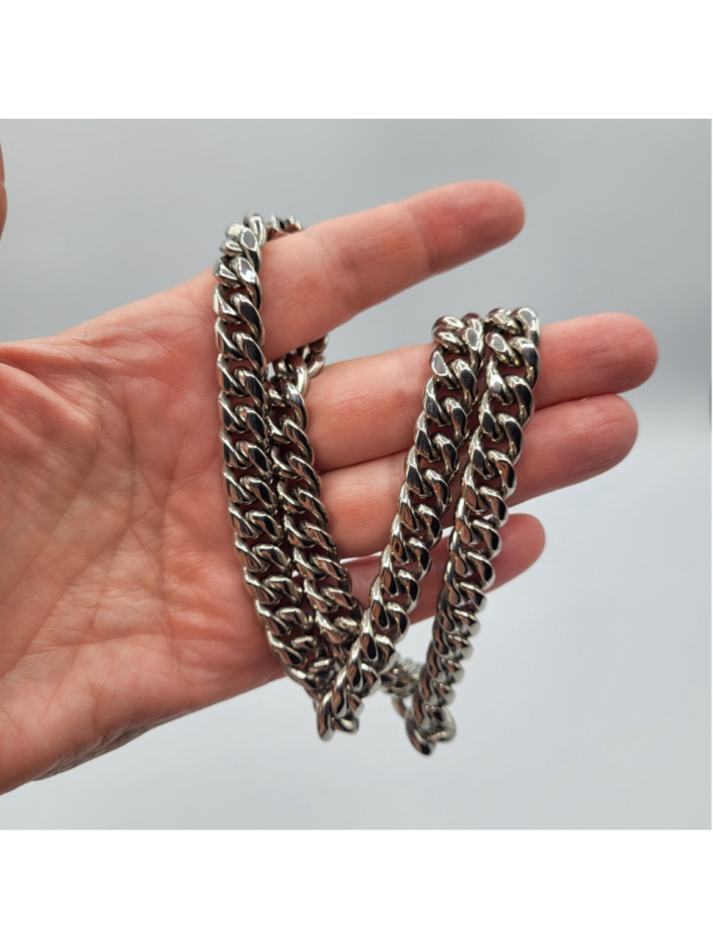 Men's Stainless Steel Cuban Link Chain Necklace – 22" - NWOT